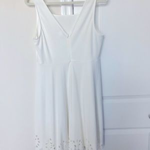 Dress white fit and flare